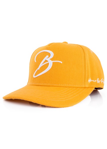 B Script Snapback Cap Orange