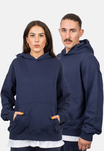 Oversized Heavyweight Hoodie - Navy blue