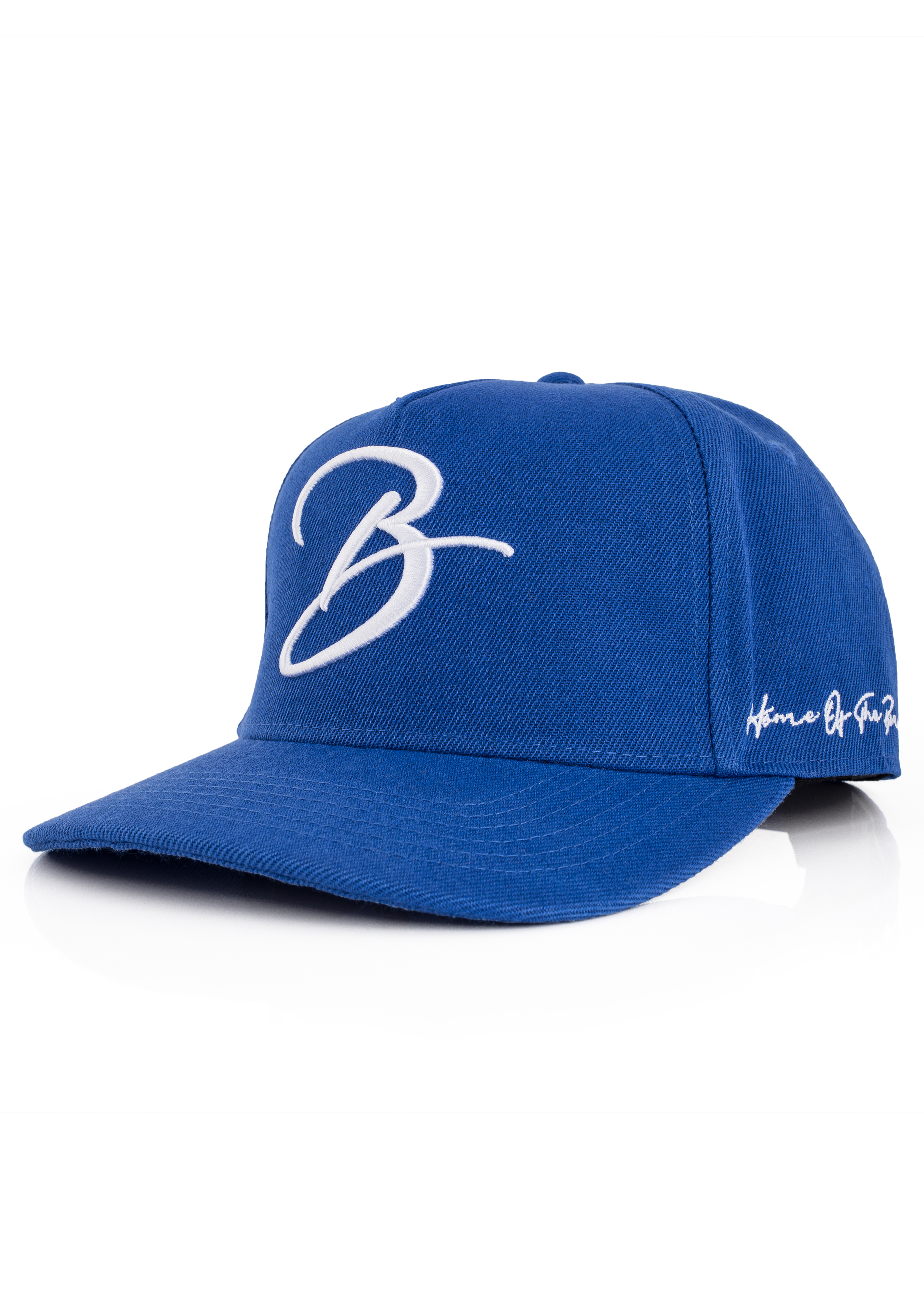 B Script Snapback Cap Blau