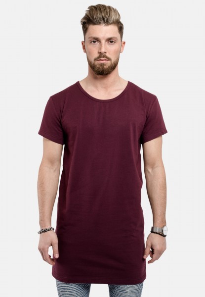 Longshirt Under T-Shirt Burgundy