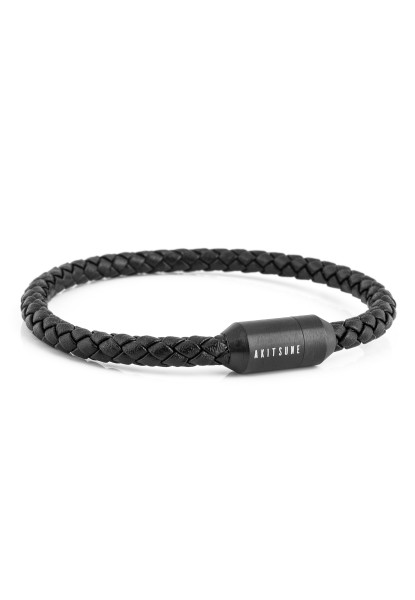 Silvus Leather Bracelet Matte Black - Black