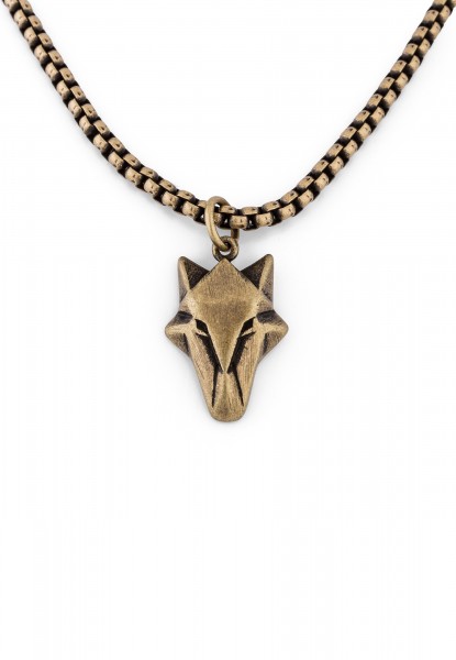 Vulpes Pendant / Necklace Brass 70 cm