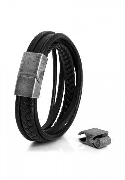 Bracelet Pax Argent - Noir