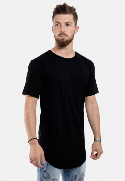 Round Longline T-Shirt Black - Blackskies Online Shop | Blackskies