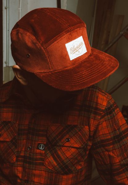 Cord 5-Panel Cap Crimson