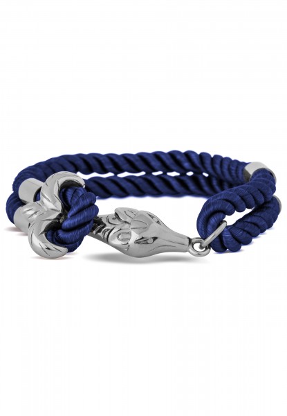 Bracelet de Vulpes en argent - Bleu marine