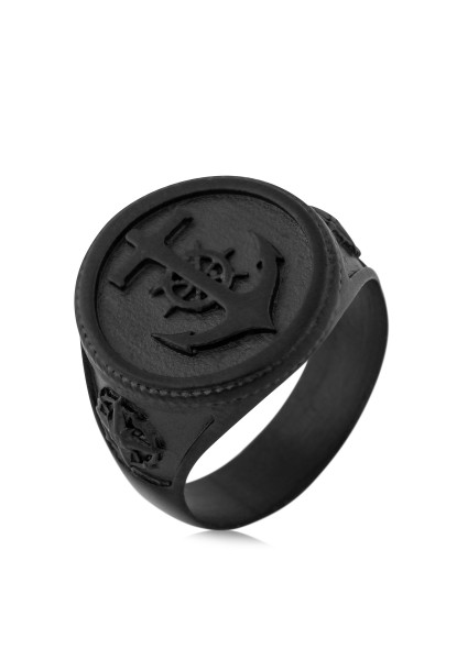 Anillo Portus Negro Mate