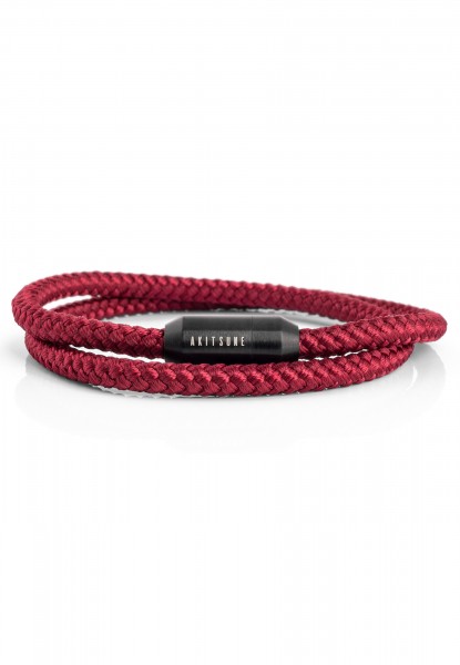 Bracelet de nylon de jument noir mat - marron marron