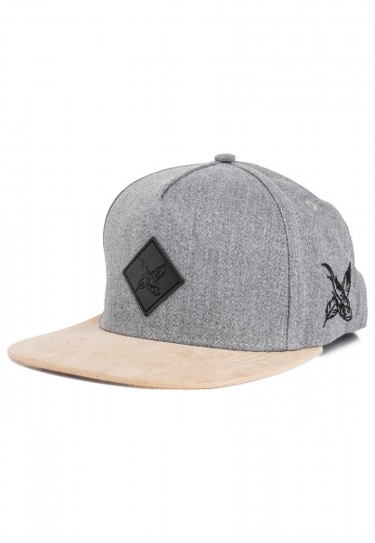 Blackskies-Port-Venice-Snapback-Cap-Baseball-Hat-Cappy-Flat-Brim-Grey-Front