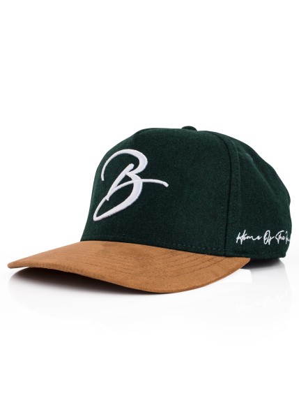 B Script Flannel Casquette Snapback Vert