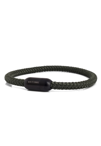 Silvus Nylon-Armband - Mattschwarz-Olive