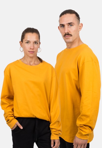 Oversized Long Sleeve Shirt - Senfgelb