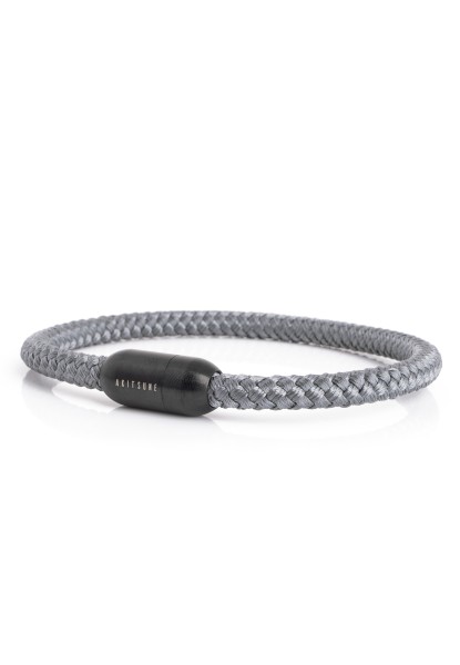 Bracelet en nylon Silvus - Noir mat - Gris