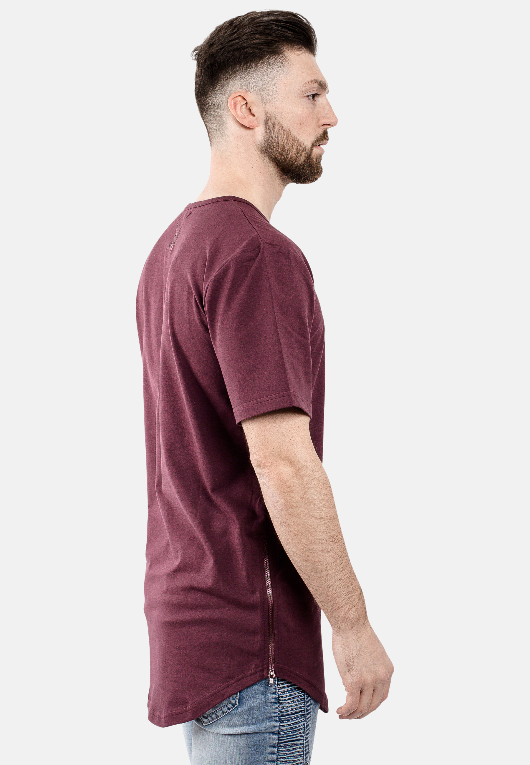 longline zipper shirt
