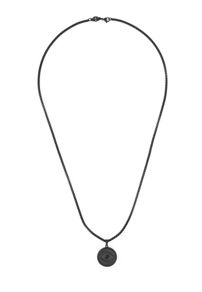 Astra Anhänger /Halskette Mattschwarz 70 cm