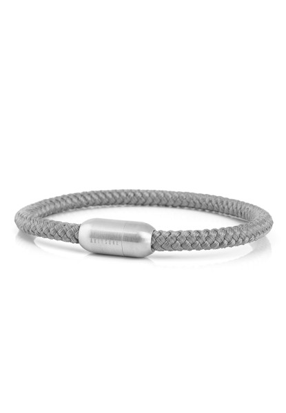 Silvus Nylon Bracelet - Matte Silver - Grey