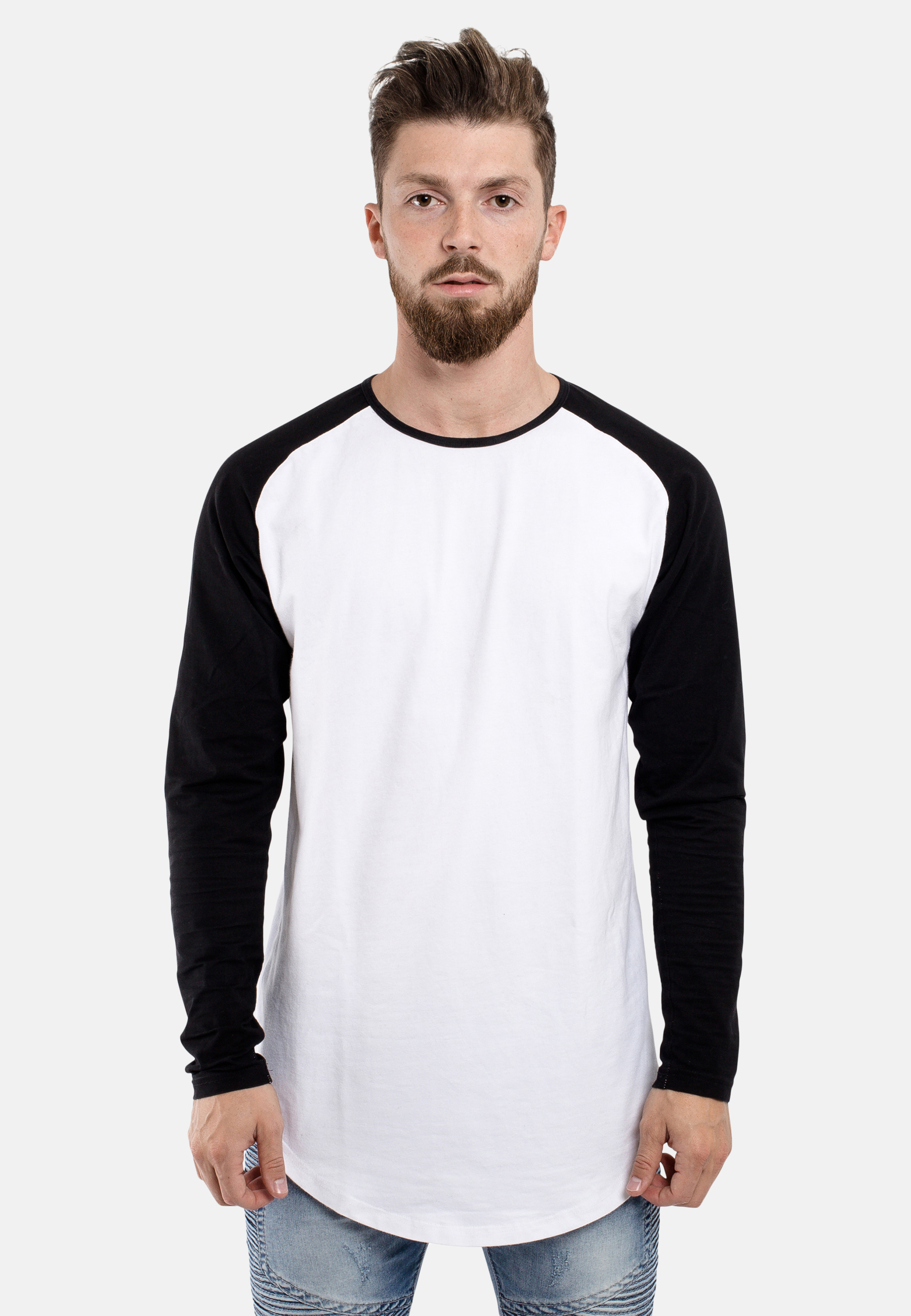 visa origen agujero Camiseta de béisbol blanca negra - Blackskies Online Shop | Blackskies