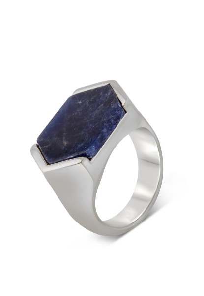 Abyss Ring Silber - Blau Archat
