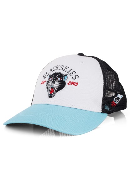 Traditional Tattoo Trucker Cap Panther White-Black-Blue