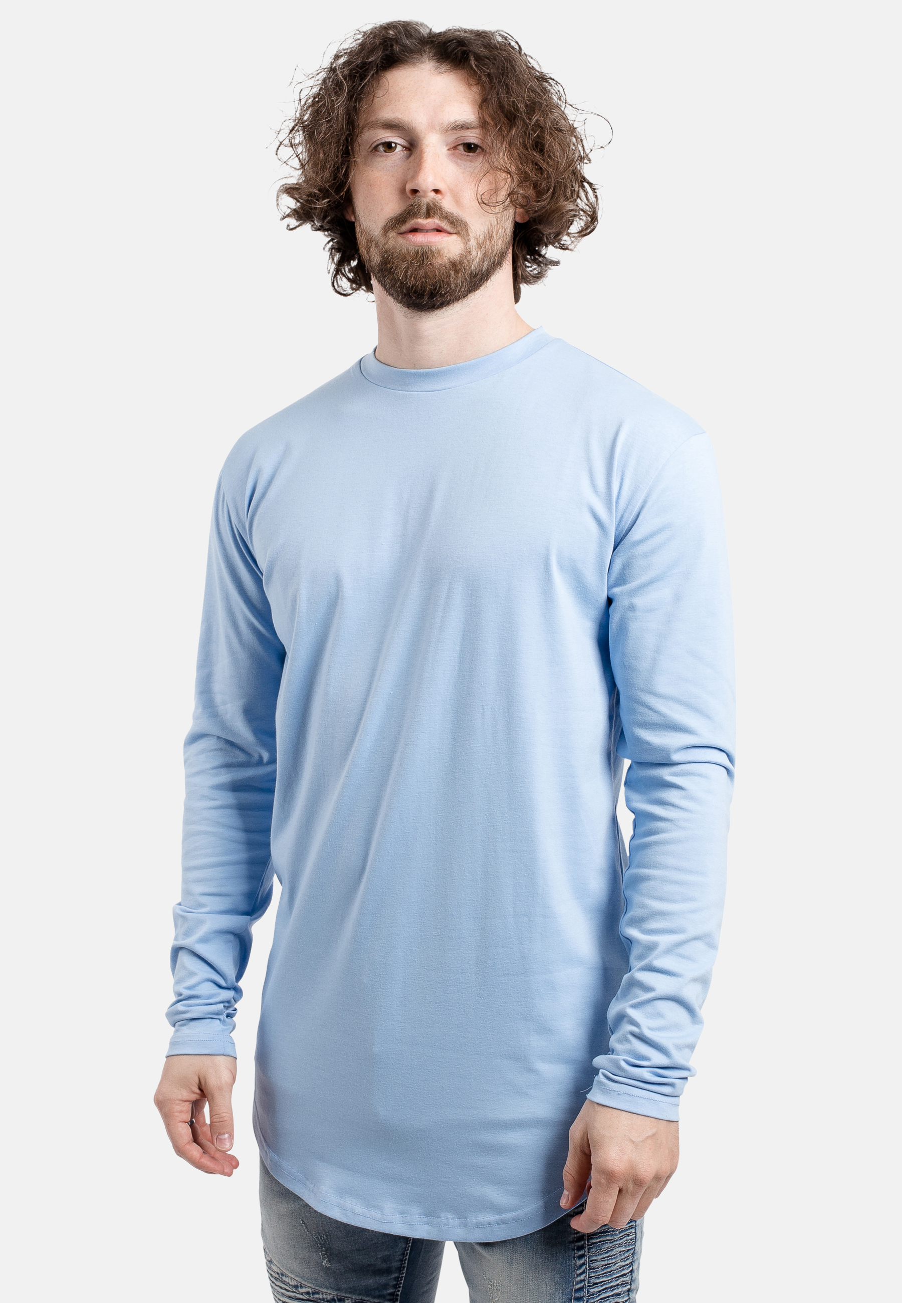 longline crew neck t shirt