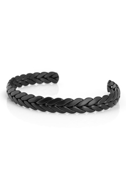 Laurea Laurel Wreath Bangle - Black