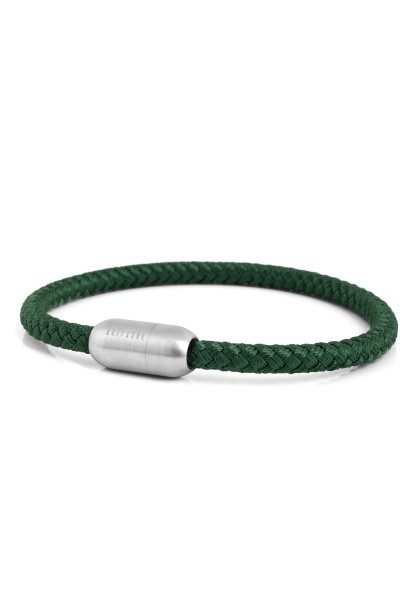 Silvus Nylon-Armband - Mattsilber - Grün